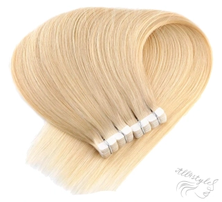 Vlasové PU pásky MINI tape in na prodlužování vlasů 30cm 613 - nejsvětlejší blond